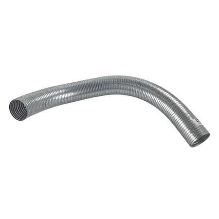 Heavy Duty Mfg Pipe, Flex, Exhaust, Cut Length, Galvanized 0.024/0.026 Strip, 4 In. Dia, 48 In. Lng 17B-400-48